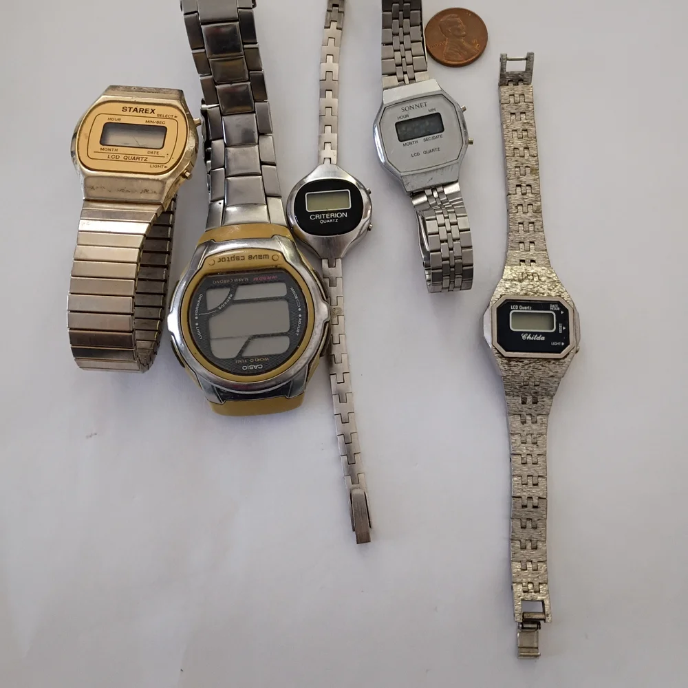 Lot Of Vintage Digital Watches